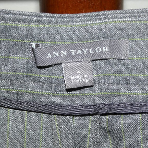 Ann Taylor gray pinstriped dress pants - Picture 5 of 8